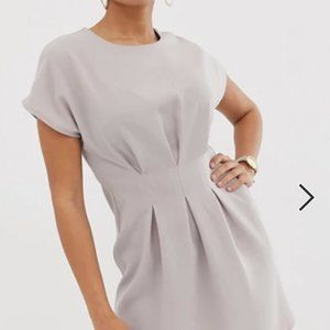 Grey rouched mini dress